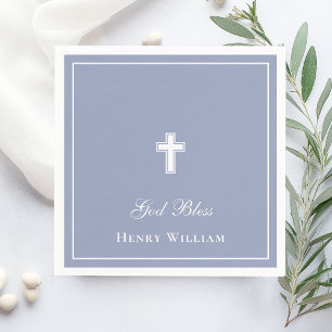 Serviette En Papier Bénédiction de Dieu pour le baptême de garçon