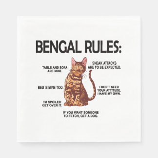 Serviette En Papier Bengale Amoureux des chats Dons Propriétaire De Ch