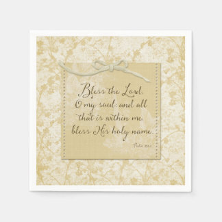 Serviette En Papier Bénissez le Seigneur, ô mon âme