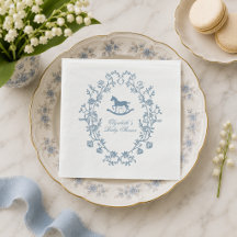 Berceau Préppy Bleu Wedgewood pour Baby Shower