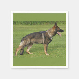 Serviette En Papier Berger Allemand Sable Complet