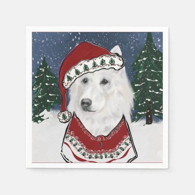 Serviette En Papier Berger Blanc Suisse (Devant)