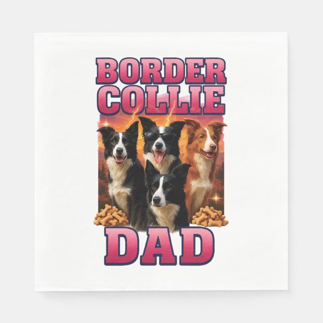 Serviette En Papier Berger Border Collie    (Devant)