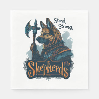 Serviette En Papier Bergers allemands en vaillance viking