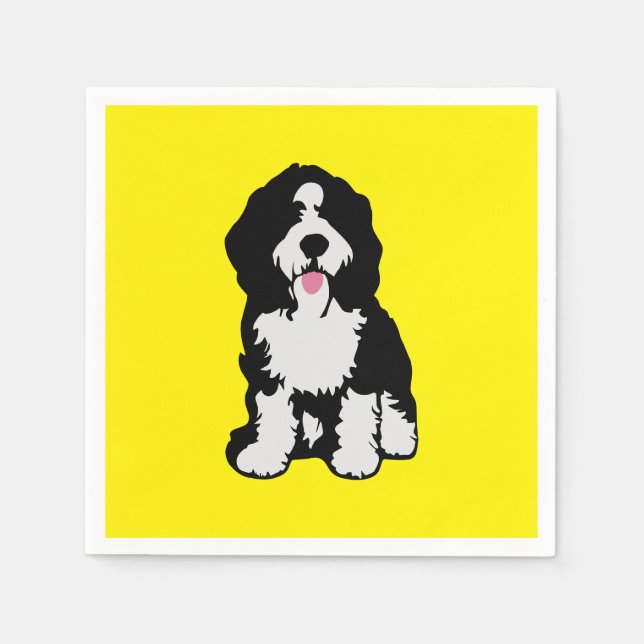 Serviette En Papier Bernedoodle (Devant)