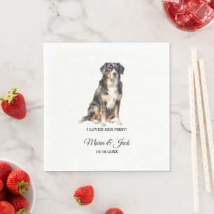 Serviette En Papier Bernese Mountain Dog Pet Cocktail Mariage