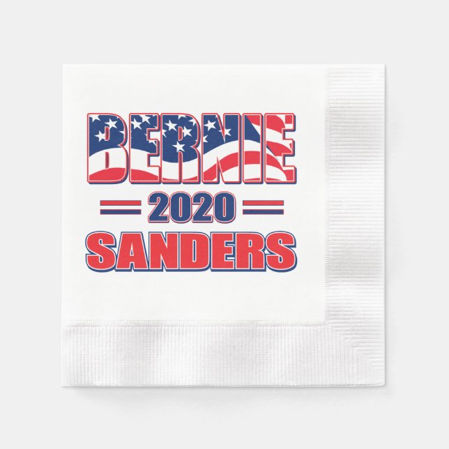 Serviette En Papier Bernie Sanders à la présidence en 2020 (Devant)