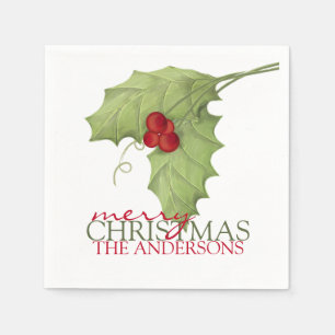 Serviette En Papier Berries rustiques Botanique Verdure Famille person