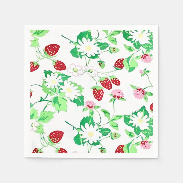 Serviette En Papier Berry Anniversaire Napkin (Devant)