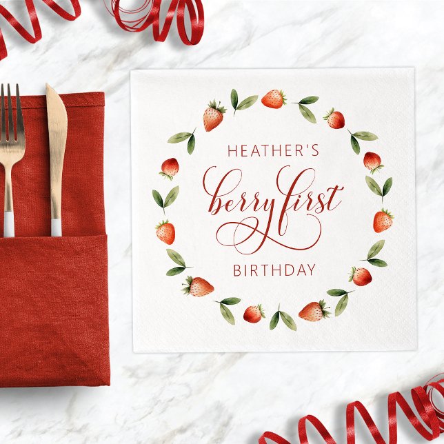Serviette En Papier Berry d'abord (Berry First Napkins
)