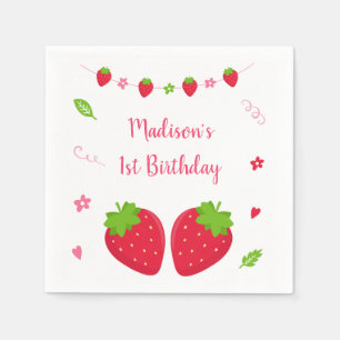 Serviette En Papier Berry doux aux fraises cuites Anniversaire