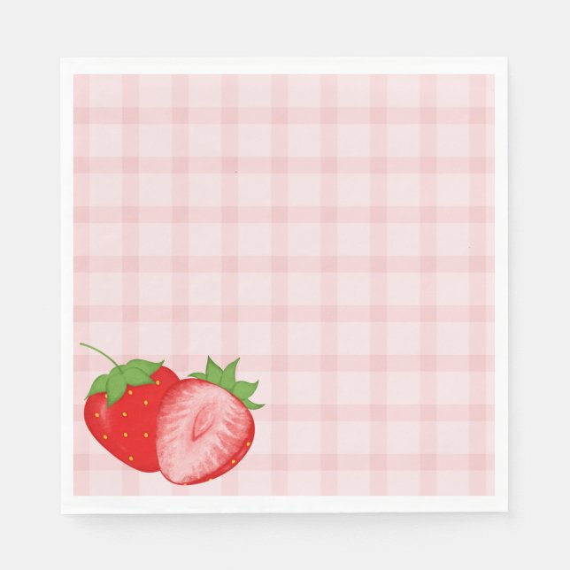Serviette En Papier Berry First Birthday Party Napkins (Devant)