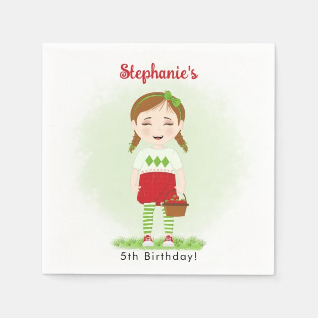 Serviette En Papier Berry Sweet Anniversaire (Devant)