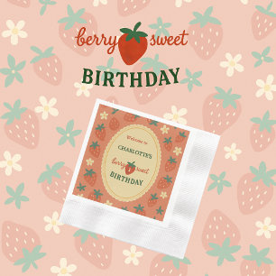 Serviette En Papier berry sweet premier anniversaire bienvenue