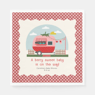 Serviette En Papier Berry Sweet Strawberry Camper Baby shower