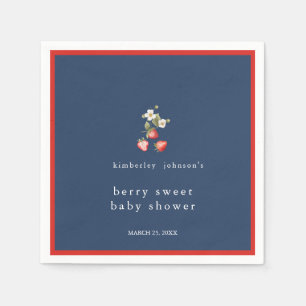Serviette En Papier Berry Sweet Strawberry Girl Baby shower