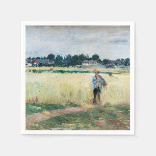 Serviette En Papier Berthe Morisot - Dans le champ de blé à Gennevilli