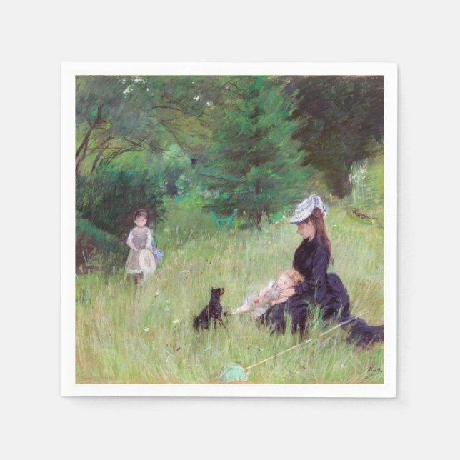 Serviette En Papier Berthe Morisot - Dans un parc (Devant)