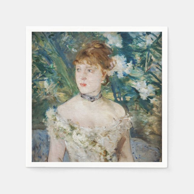 Serviette En Papier Berthe Morisot - Jeune fille dans une balle (Devant)