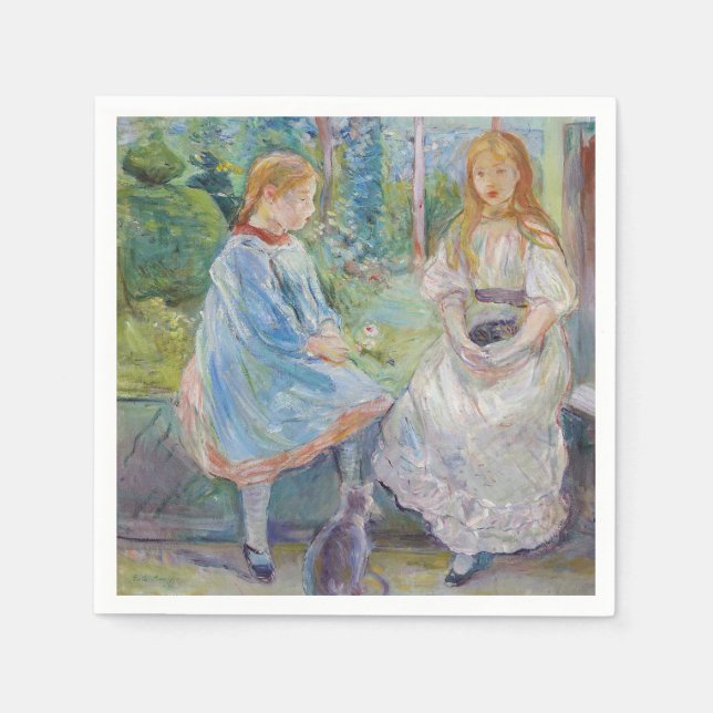 Serviette En Papier Berthe Morisot - Jeunes filles à la fenêtre (Devant)