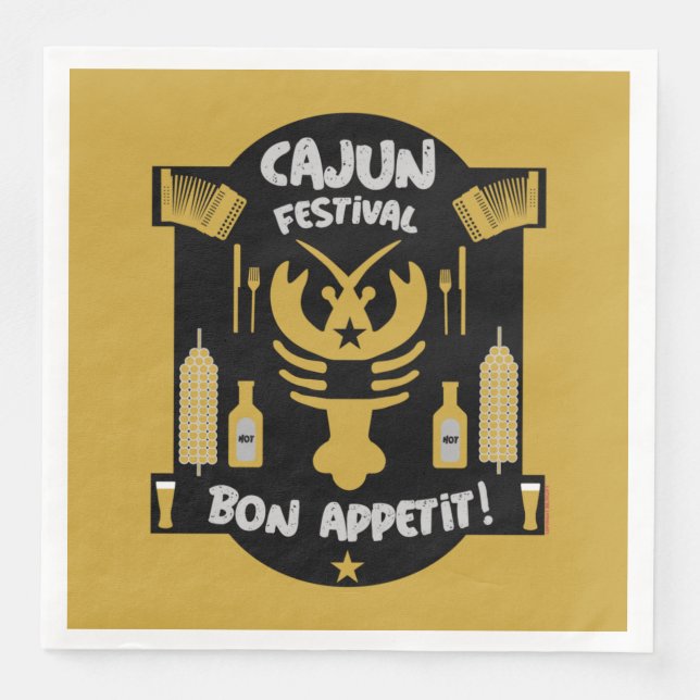 Serviette En Papier Best Cajun Cooks  (Devant)