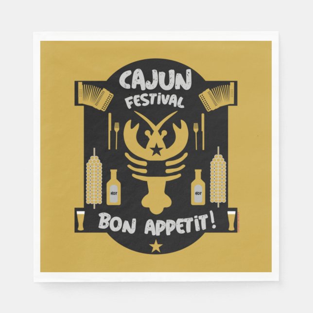 Serviette En Papier Best Cajun Cooks  (Devant)