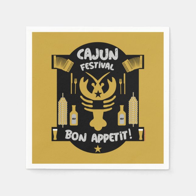 Serviette En Papier Best Cajun Cooks  (Devant)