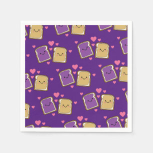 Serviette En Papier Beurre d'arachide et Jelly fête d'anniversaire PBJ