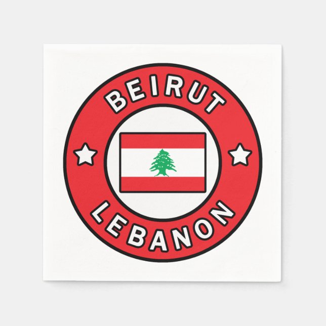 Serviette En Papier Beyrouth Liban (Devant)