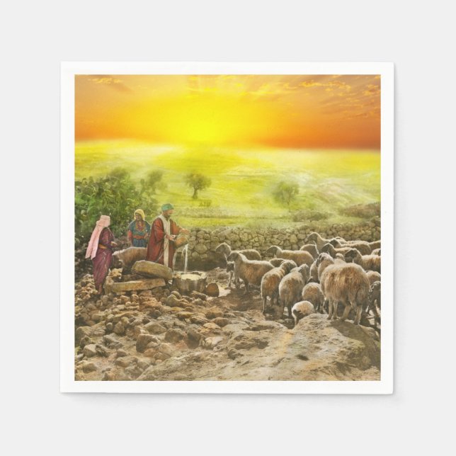 Serviette En Papier Bible - Psaume 23 - Mon tour de coupe sur 1920 (Devant)