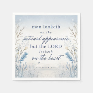 Serviette En Papier Bible Verse 1 Samuel 16:7 Aquarelle