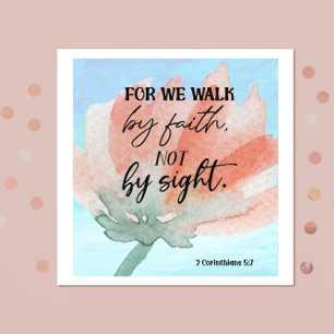 Serviette En Papier Bible verse Corinthiens Floral Carré Napkins