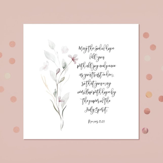 Serviette En Papier Bible verse Hébreux Carré (Créateur téléchargé)