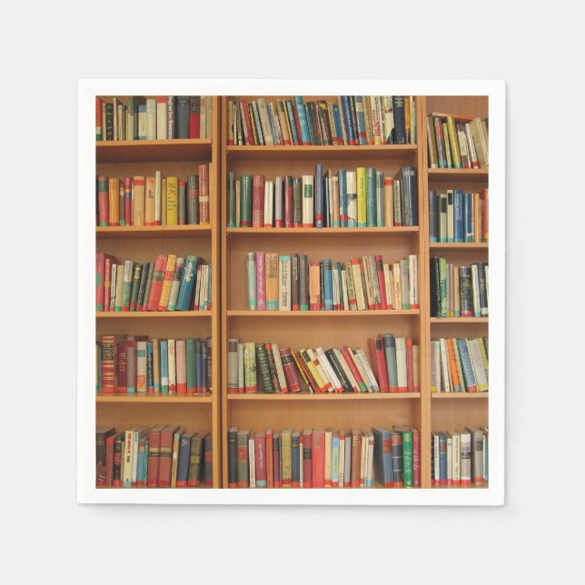 Serviette En Papier Bibliothèque de fond (Devant)