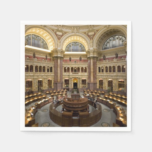 Serviette En Papier Bibliothèque du Congrès (Devant)