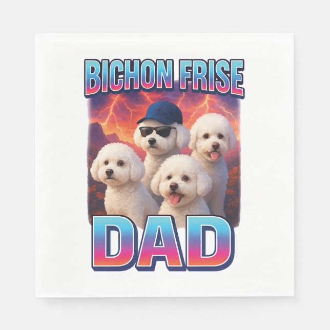 Serviette En Papier Bichon Frise (Devant)