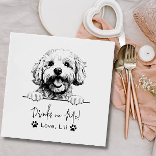 Serviette En Papier Bichon Frise Chien Boissons Personnalisées Sur Moi