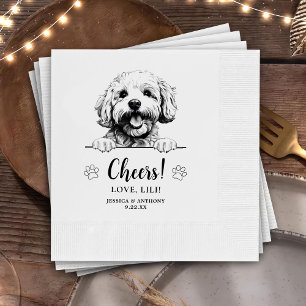Serviette En Papier Bichon Frise Chien Salutations personnalisées
