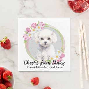 Serviette En Papier Bichon Frise Je Fais Aux Serviettes Avec Chiens Ph