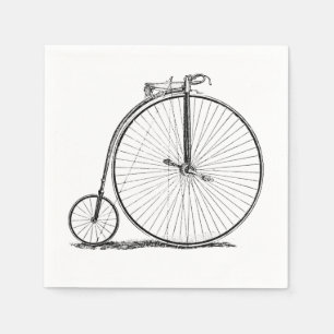 Serviette En Papier Bicyclette à grande roue Penny Farthing