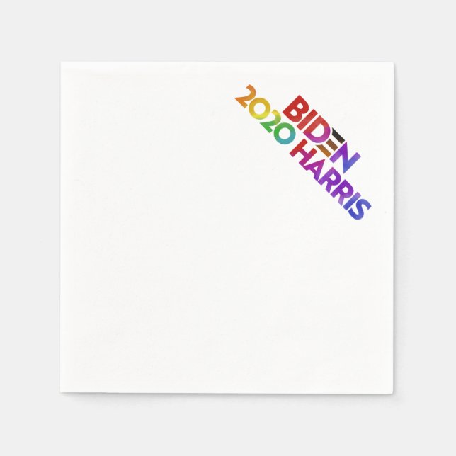 Serviette En Papier Biden Harris 2020 Cocktail Napkin (Devant)
