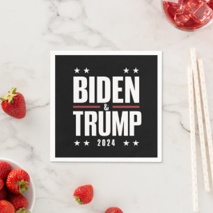 Serviette En Papier Biden Trump 2024 Drôle Président VP