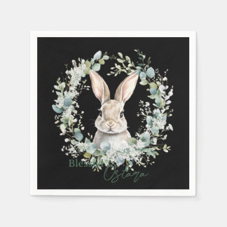 Serviette En Papier Bienheureux Lapin Ostara Printemps Pâques