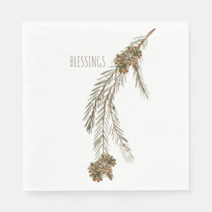 Serviette En Papier Bienheureux Pins Simple Thanksgiving Luncheon
