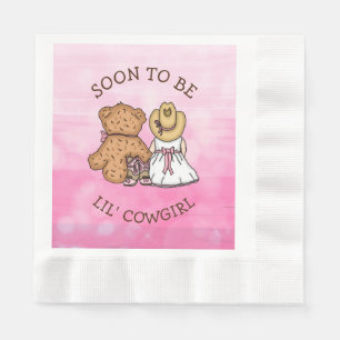 Serviette En Papier Bientôt être Lil' Cowgirl Baby shower de fille