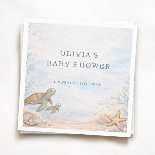 Serviette En Papier Bientôt sous les mers Fête de Baby Shower Océan