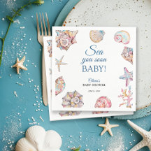 Bientôt sur les rivages Baby Shower Coquillage