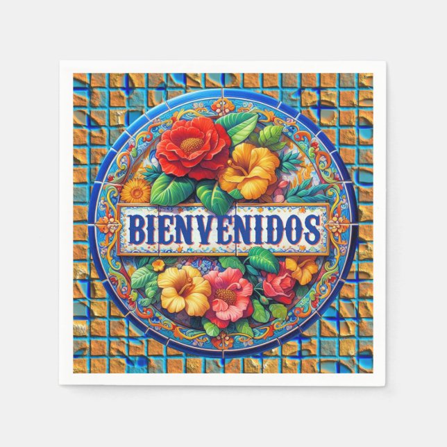 Serviette En Papier BIENVENIDOS - Si Joli ! (Devant)
