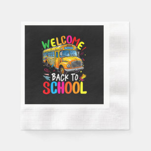 Serviette En Papier Bienvenue à bord du bus scolaire 1er jour d'école