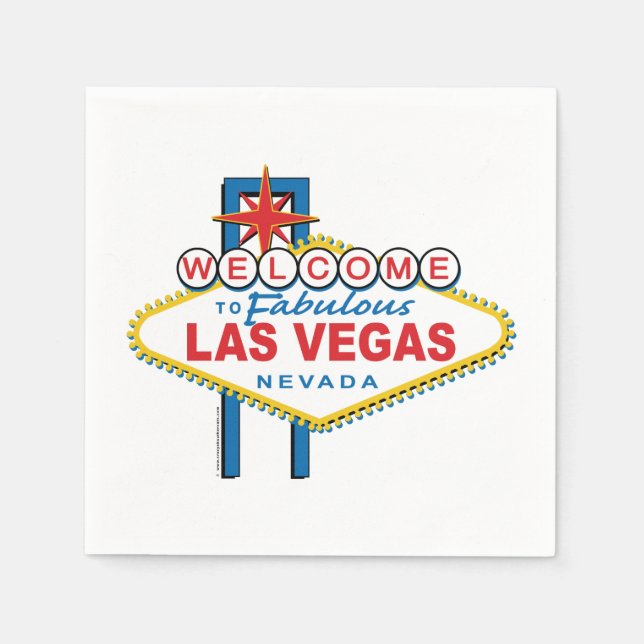 Serviette En Papier Bienvenue À Fabulous Las Vegas (Devant)